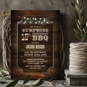 Invitation Bois Surprise 18e anniversaire BBQ