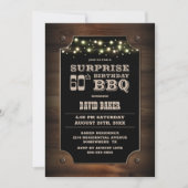 Invitation Bois Surprise 60e anniversaire BBQ (Devant)