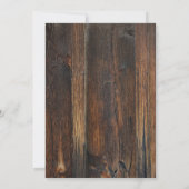 Invitation Bois Texturé Écriture Manuscrite Leurs Cœurs De Ma (Dos)