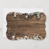 Invitation Bois Texture, Fête de Noël d'entreprise (Dos)