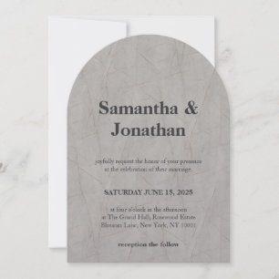 Invitation Bois texturé marbre de mariage