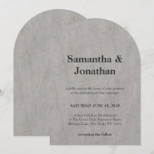 Invitation Bois texturé marbre de mariage (Devant / Derrière)