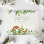 Invitation Bois Toadstool Fête des mariées verte