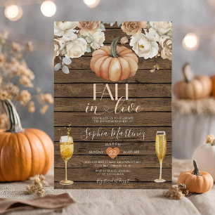 Invitation Bois Tombe En Amour Floral Vin Engagement