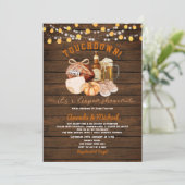 Invitation Bois Touchdown c'est une couche Citrouille de douc (Debout devant)