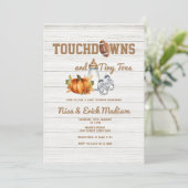 Invitation Bois Touchdown Minuscule orteils Baby shower garço (Debout devant)