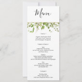 Invitation Bois vert Mariage du menu et Merci (Devant)