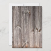 Invitation Bois vieilli avec Fête de l'mariée de Mason Jar (Dos)