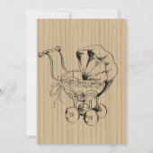 Invitation Bois Vintage Élégant gothique, Baby shower Hallowe (Dos)