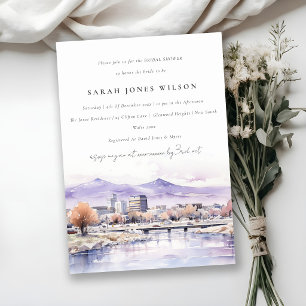 Invitation Boise, Idaho Aquarelle Paysage Baby Shower Nuptial