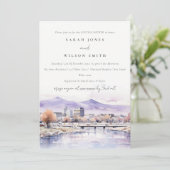 Invitation Boise, Idaho Watercolor Landscape Couples Shower (Debout devant)