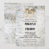 Invitation boisseau douche nuptiale rustique (Devant / Derrière)