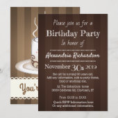 Invitation Boisson au chocolat chaud Marshmallows Kawaii (Devant / Derrière)