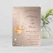 Invitation Boisson Biscuit au Gingembre Rose Gold Saisons (Debout devant)