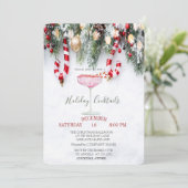 Invitation Boisson Canne en Sucre, Branches de Pin (Debout devant)