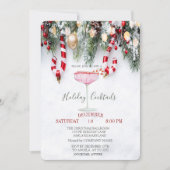 Invitation Boisson Canne en Sucre, Branches de Pin (Devant)