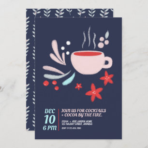 Invitation Boisson chaude pendant les vacances pastel Mug
