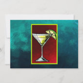 Invitation Boisson Cocktail Avec une Tranche de Lime Fête Gé (Dos)