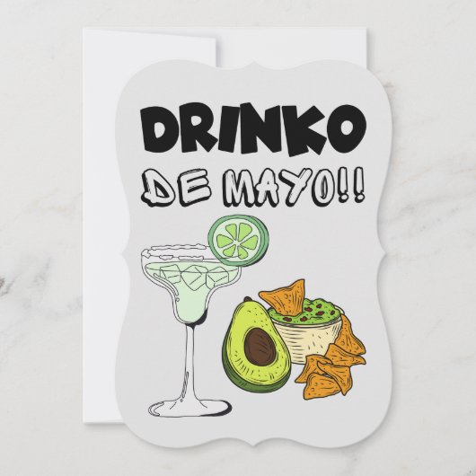 Invitation Boisson de Cinco de Mayo Drinko de Mayo Blague Drô (Devant)