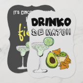 Invitation Boisson de Cinco de Mayo Drôle de Pun (Devant / Derrière)