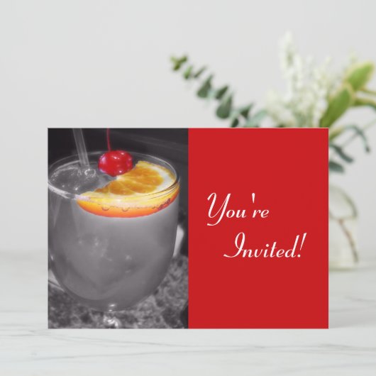 Invitation Boisson de cocktail (Debout devant)
