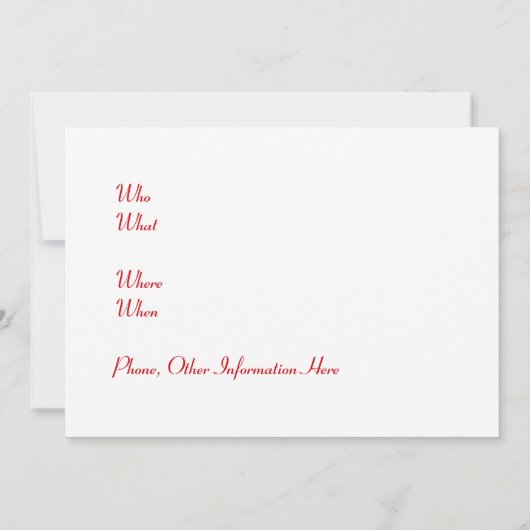 Invitation Boisson de cocktail (Dos)