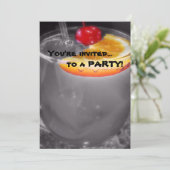 Invitation Boisson de cocktail d'heure heureuse (Debout devant)