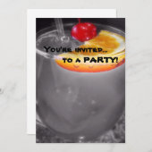 Invitation Boisson de cocktail d'heure heureuse (Devant / Derrière)