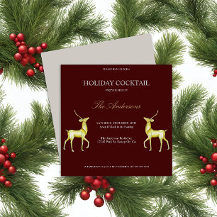 Invitation Boisson de fête de Noël festive avec Renne Fête de