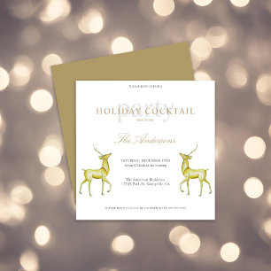 Invitation Boisson de fête de Noël festive avec Renne Fête de