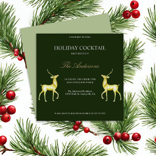 Invitation Boisson de fête de Noël festive de rennes Fête de