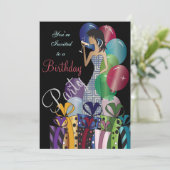 Invitation Boisson de fête pour Anniversaire ou Enterrement d (Debout devant)