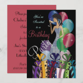 Invitation Boisson de fête pour Anniversaire ou Enterrement d (Devant / Derrière)