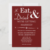 Invitation Boisson rouge Se marier Jardin Mariage (Devant)