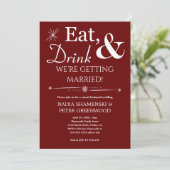 Invitation Boisson rouge Se marier Jardin Mariage (Debout devant)