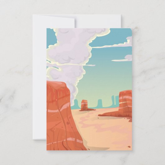 Invitation Boisson vintage Canyon (Dos)