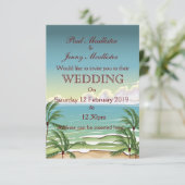 Invitation Boisson vintage de noix de coco (Debout devant)