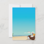 Invitation Boisson vintage de noix de coco (Dos)