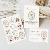 Invitation Boissons Animaux forestiers Baby shower neutre pou