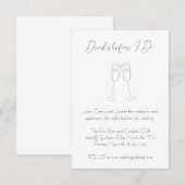 Invitation Boissons Avant De Faire Une Répétition Mariage Bie (Devant / Derrière)