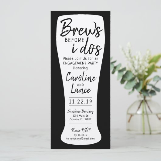 Invitation Boissons avant que je ne fasse la demande au maria (Debout devant)