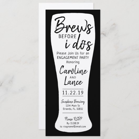 Invitation Boissons avant que je ne fasse la demande au maria (Devant / Derrière)