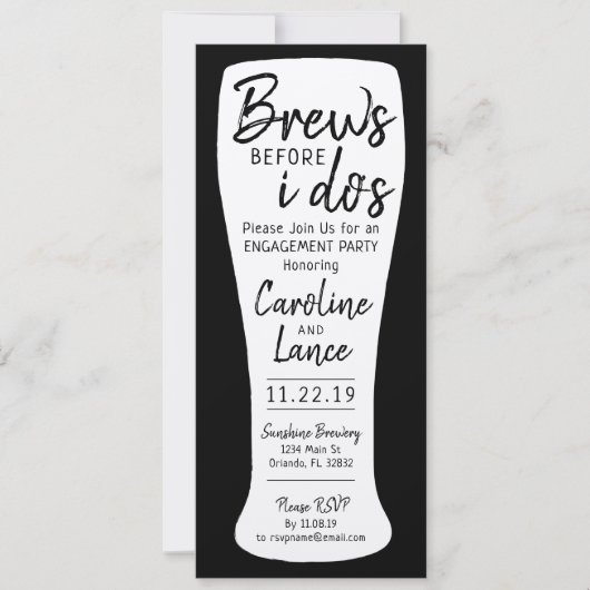 Invitation Boissons avant que je ne fasse la demande au maria (Devant)