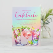 Invitation Boissons De Cocktail Moderne (Debout devant)