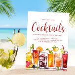Invitation Boissons De Cocktail Moderne<br><div class="desc">Présentant une simple invitation de cocktail moderne, la façon parfaite d'invitation vos invités dans le style! Cette invitation mignonne comprend des boissons en verre de cocktail coloré à l'aquarelle et des lettres de script, créant un look amusant et unique qui est sûr d'impressionner. Que vous planifiez un cocktail, une fête...</div>
