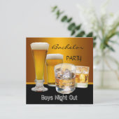 Invitation Boissons de fête de Bachelor Bière Soirée entre ga (Debout devant)