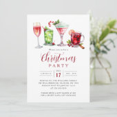 Invitation Boissons de fête Soirée de Noël (Debout devant)
