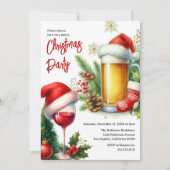 Invitation Boissons de Fête Soirée de Noël (Devant)