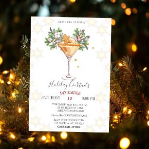 Invitation Boissons de fêtes Gâteau au gingembre de Noël 