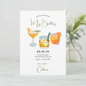 Invitation Boissons de jus d'orange de fruits frais anniversa (Debout devant)